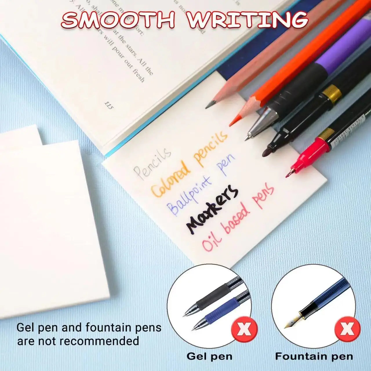 50 Sheets Transparent Sticky Notes – Waterproof Message & Signature Stickers for Notebooks
