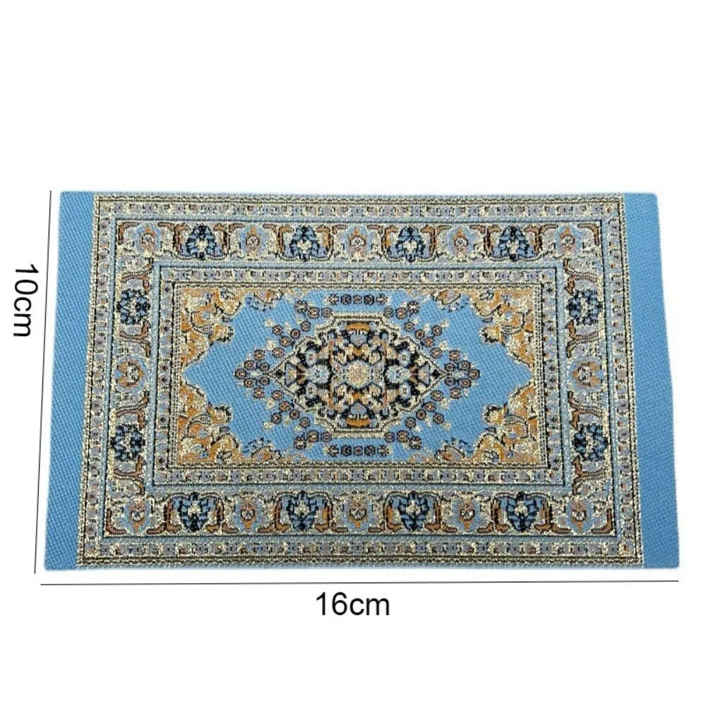 1:12 Scale Turkish Style Miniature Dollhouse Carpet – Floor Covering for Playing House & Doll Accessories